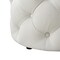 Marianna Linen/Velvet Tufted Allover Upholstered Round Ottoman, 1 Piece